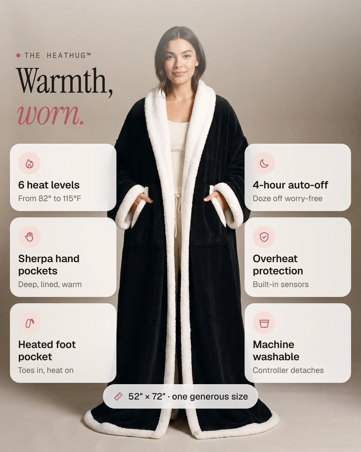 Tovelle HeatHug in Black — key features